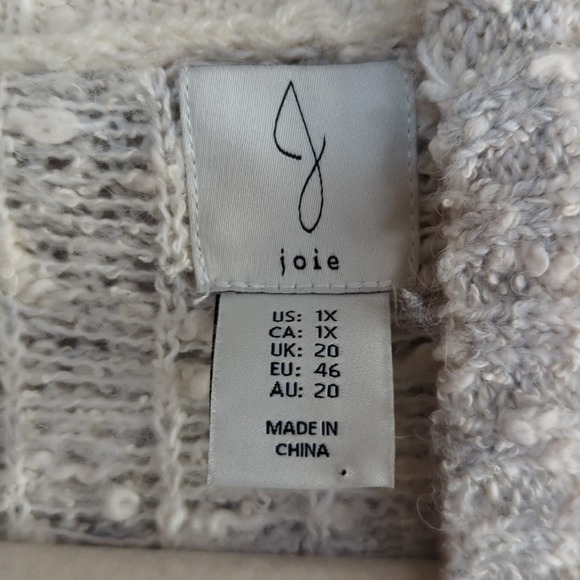 Joie Open Front Cardigan Sweater Womens 1X Long Line Duster Chunky Knit New - Picture 2 of 6